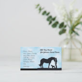 Airedaleテリアの西部のシルエットのカスタムのプロフィール 名刺 (スタンド正面)