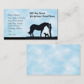 Airedaleテリアの西部のシルエットのカスタムのプロフィール 名刺 (正面/裏面)