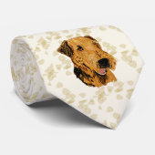 Airedaleテリアの~のタンの葉のデザイン ネクタイ (ロール)