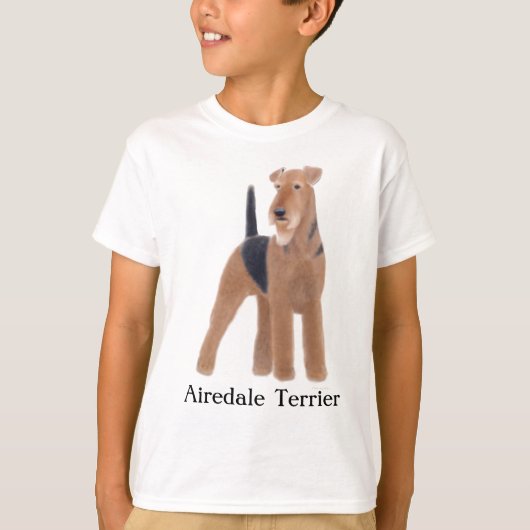 AiredaleテリアはTシャツをからかいます Tシャツ (正面)
