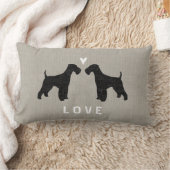 Airedaleテリア愛 ランバークッション (ブランケット)