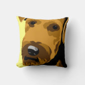 Airedaleテリア犬の枕 クッション (正面)