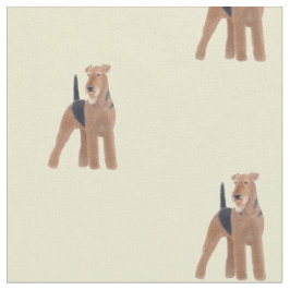 Airedaleテリア犬の生地 ファブリック