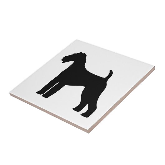 Airedaleテリア犬 タイル (側面)
