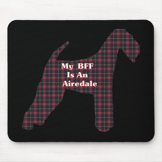 AiredaleテリアBFFのギフト マウスパッド (正面)