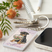 Airedaleハートママ キーホルダー (正面右)