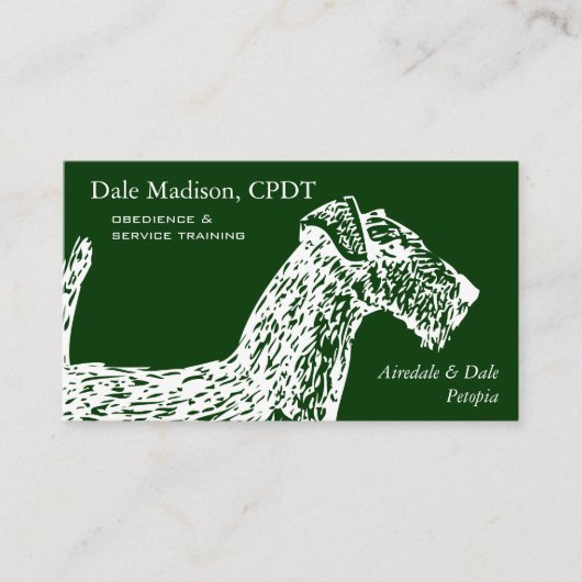 Airedale犬ビジネス 名刺 (正面)