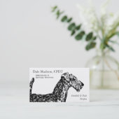 Airedale犬ビジネス 名刺 (スタンド正面)