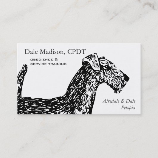 Airedale犬ビジネス 名刺 (正面)