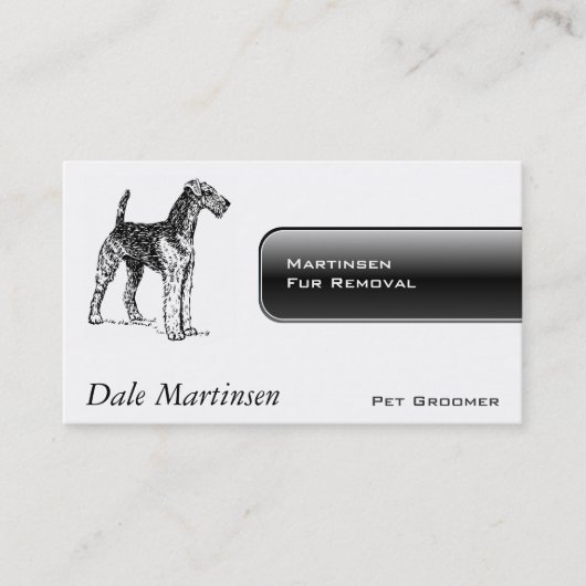 Airedale犬 名刺 (正面)