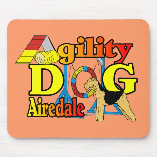 Airedale_アジリティのギフト マウスパッド (正面)