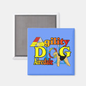 Airedale_アジリティのギフト マグネット (正面/裏面)
