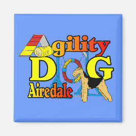 Airedale_アジリティのギフト マグネット