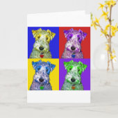 Airedale カード (黄色い花)