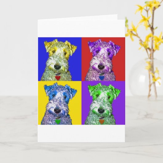 Airedale カード (黄色い花)