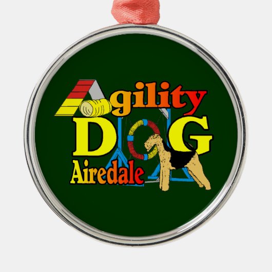 Airedale_機敏性 メタルオーナメント (正面)