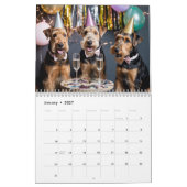 Airedale Calendar カレンダー (1月 2027)