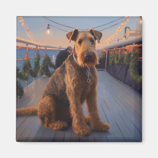 Airedale Christmas Cruise: Pawsome Holiday Delight マグネット (正面)