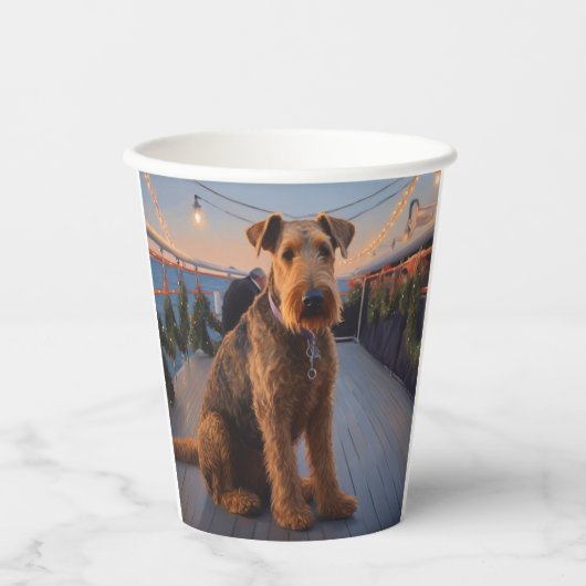 Airedale Christmas Cruise: Pawsome Holiday Delight 紙コップ (正面)
