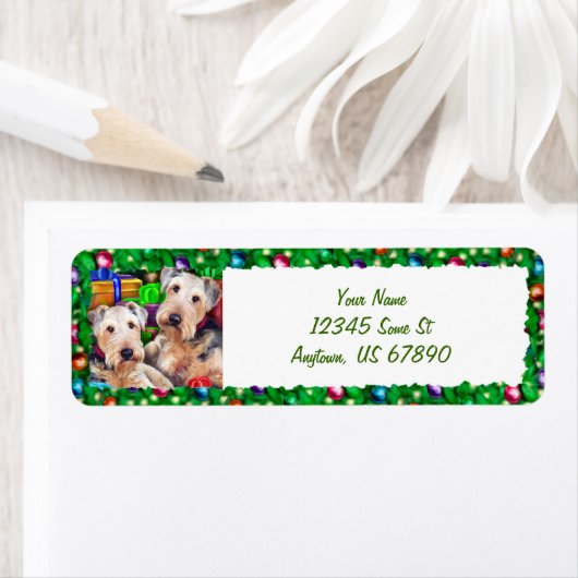 Airedale Christmas Open Nowラベル ラベル (インサイチュ)