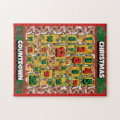 Airedale Dog Countdownクリスマスアドベントカレンダー ジグソーパズル (横)