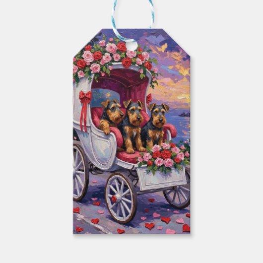 Airedale Dog Valentine's Day  ギフトタグ (正面)