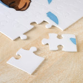 Airedale Dogs Christmas Snow Holiday ジグソーパズル (側面)