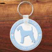 Airedale Keychainを採用する キーホルダー (正面)