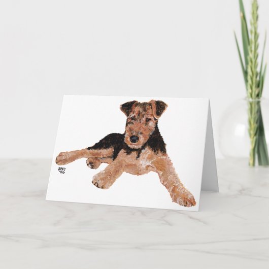 Airedale, Lakeland, Welsh Terrier Pup カード (正面)