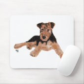 Airedale, Lakeland, Welsh Terrier Pup マウスパッド (マウス)