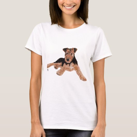 Airedale, Lakeland, Welsh Terrier Pup Tシャツ (正面)