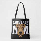 Airedale Mom Cute Airedale Terrier Dog Lover Gives トートバッグ (正面)