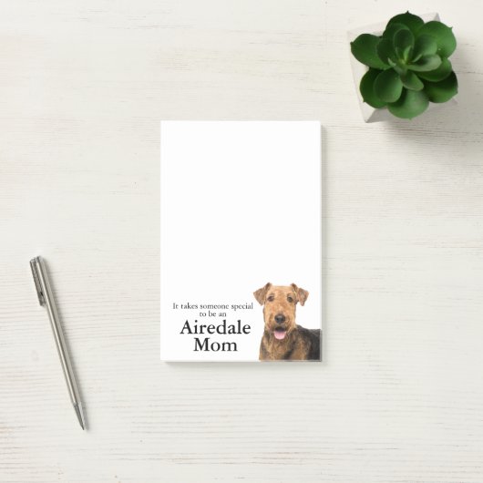 Airedale Mom Post It Notes ポストイット (オフィス)