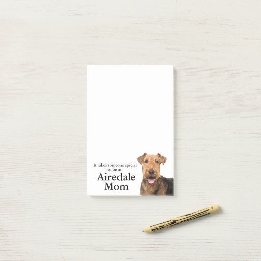 Airedale Mom Post It Notes ポストイット (デスク上)