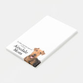 Airedale Mom Post It Notes ポストイット (アングル)