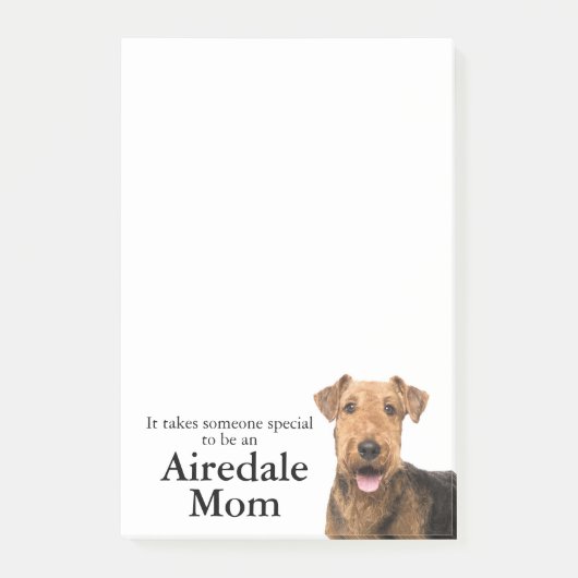 Airedale Mom Post It Notes ポストイット (正面)
