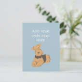 Airedale Terier パーソナライズされた Dog Name Postcard ポストカード (スタンド正面)