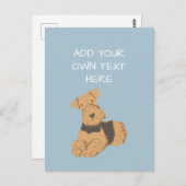 Airedale Terier パーソナライズされた Dog Name Postcard ポストカード (正面/裏面)