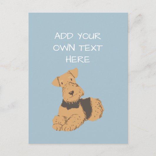 Airedale Terier パーソナライズされた Dog Name Postcard ポストカード (正面)