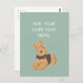 Airedale Terier パーソナライズされた Dog Name Postcard ポストカード (正面/裏面)