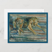 Airedale Terier, Edvard Munch氏、絵画 ポストカード (正面/裏面)