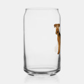 Airedale Terrierかわいい漫画の犬と名前をカスタムする ガラス缶 (右)