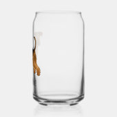 Airedale Terrierかわいい漫画の犬と名前をカスタムする ガラス缶 (左)