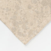 Airedale Terrierかわいい漫画の犬と名前ベージュ フリースブランケット (角)