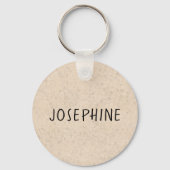 Airedale Terrierかわいい漫画の犬の頭をクローズアップ キーホルダー (裏面)