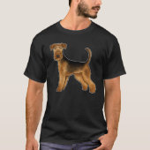 Airedale Terrierかわいい漫画の犬Bingley Terrier Tシャツ (正面)