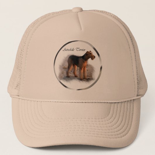 Airedale Terrierアートギフト キャップ (正面)