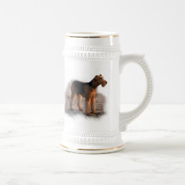 Airedale Terrierアートギフト ビールジョッキ