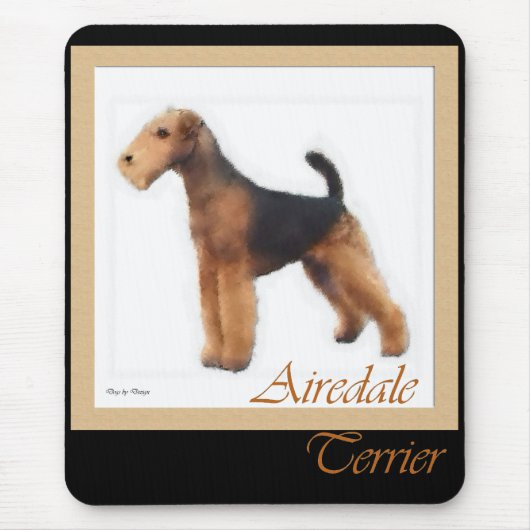 Airedale Terrierアートギフト マウスパッド (正面)