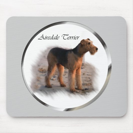 Airedale Terrierアートギフト マウスパッド (正面)